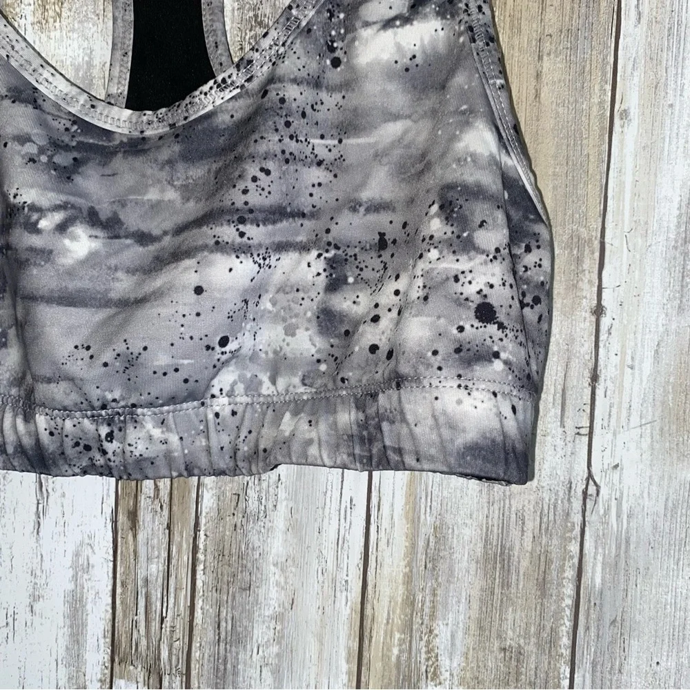 Reebok Gray Splatter Workout Bra - Picture 2 of 4